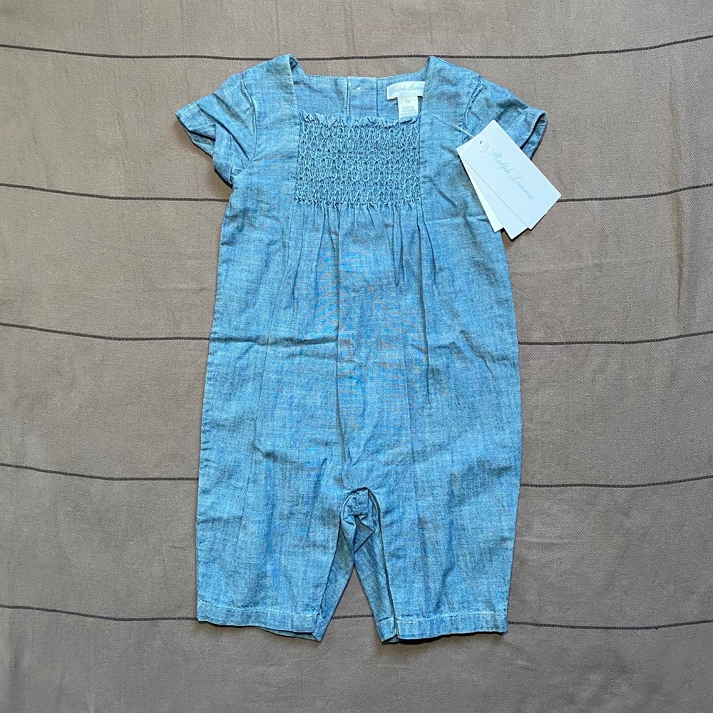 Ralph Lauren Baby Chambray Jumpsuit